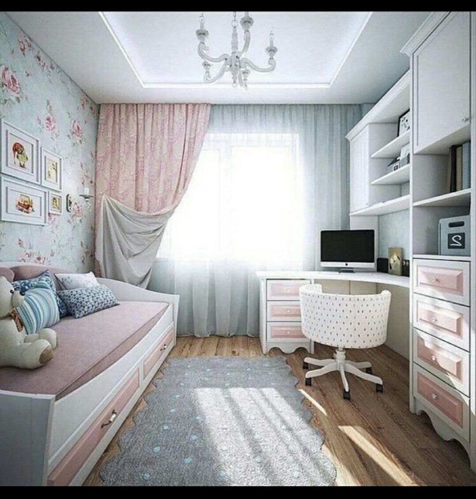 Дизайнерская комната для девушки