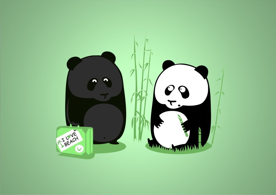 Классный фон с пандами