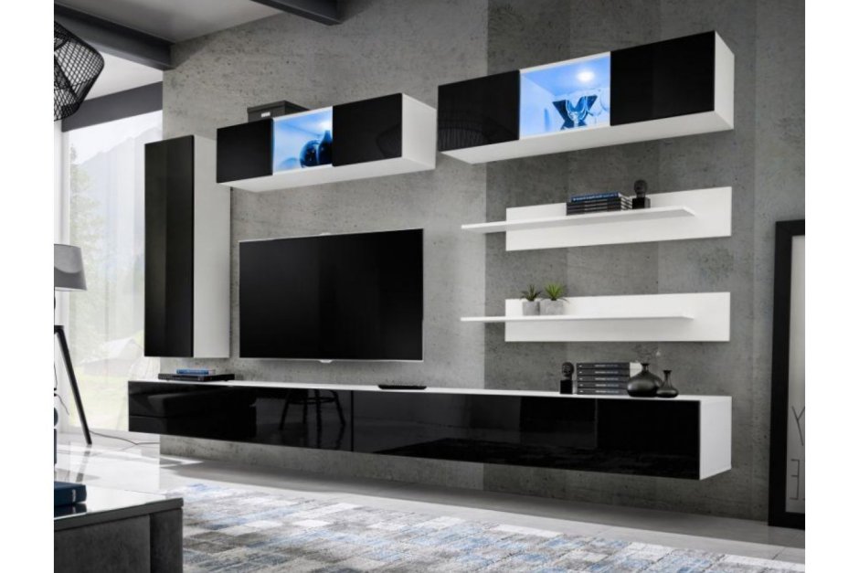 Стенка Ноктюрн 5 Модерн глянцевая МДФ