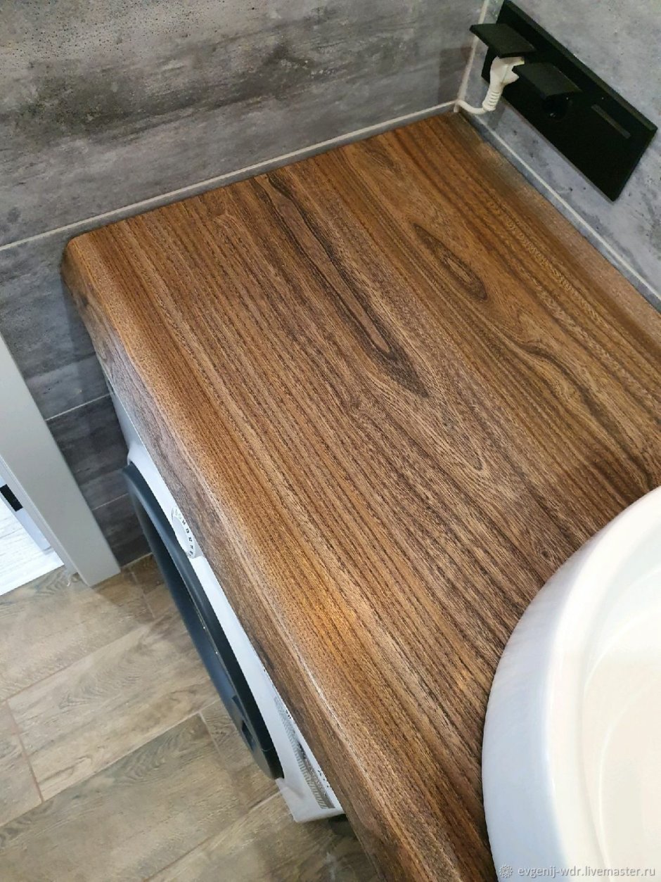 Столешница для ванной из карагача