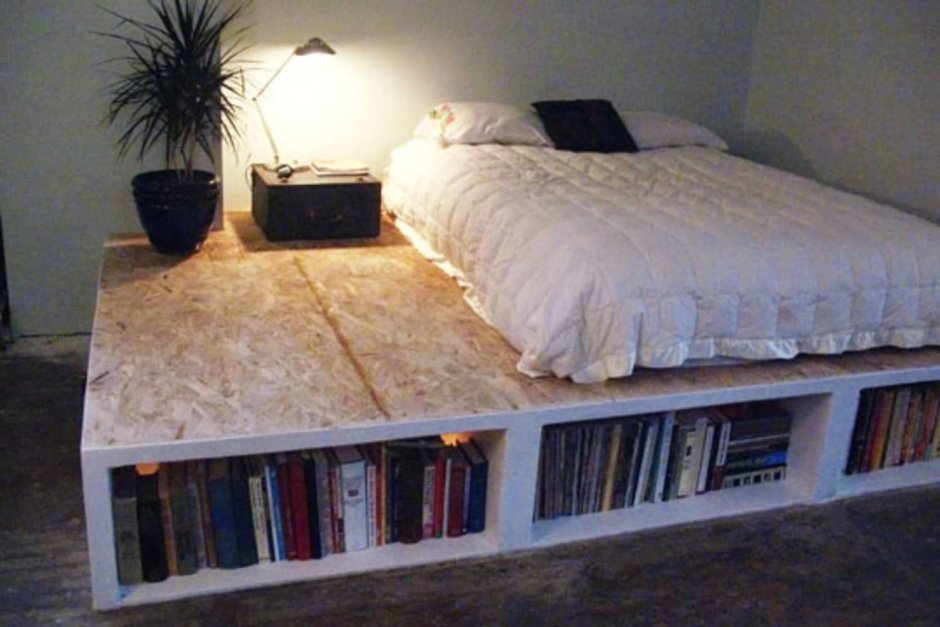 Самодельная кровать подиум
