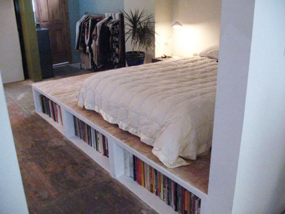 Кровать подиум из гипсокартона