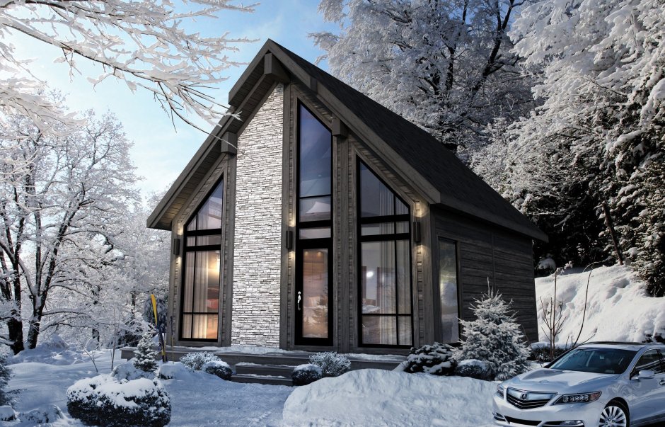 Каркасные дома с панорамными окнами