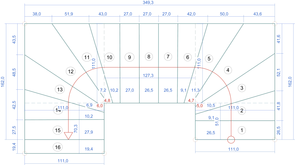 Ограждение для лестницы на монокосоуре