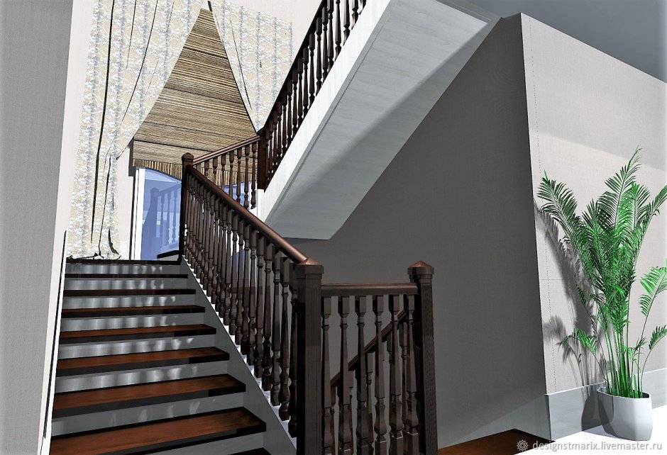 Квадратная винтовая лестница