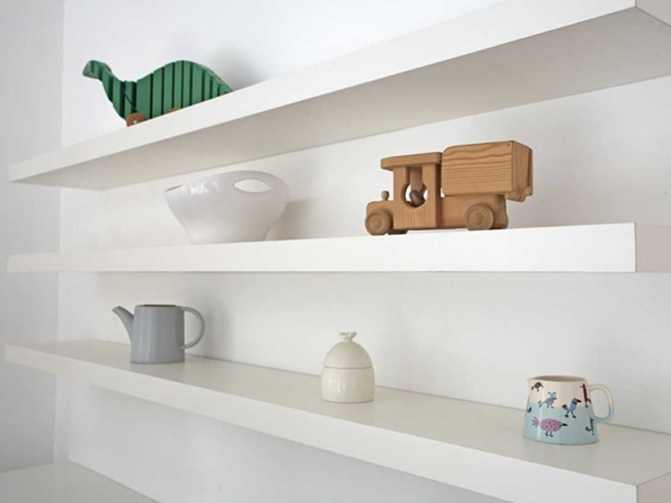 Полка "Wall Shelf-s (bas WL-001)" белая