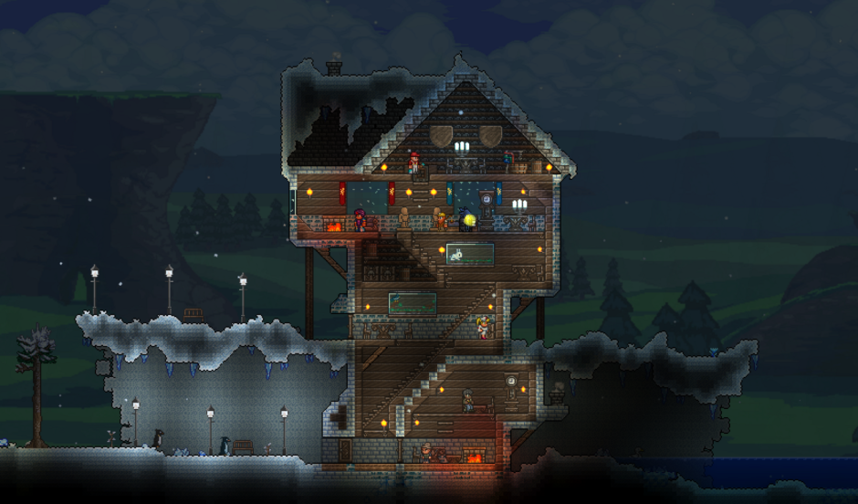 Terraria дом в Снежном биоме