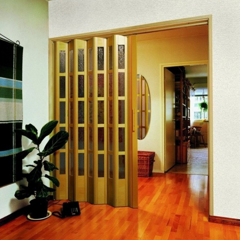 Дверь гармошка стиль ясень серый ДГ 840*2050