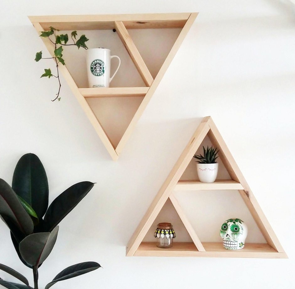 Rustic Wooden Wall Shelves