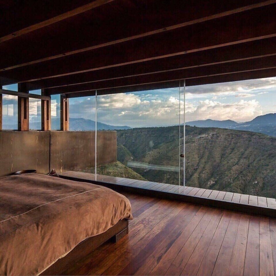 Панорамные окна в горах