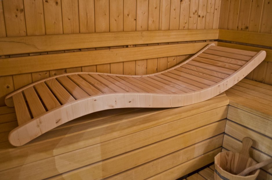 Лежак для бани деревянный