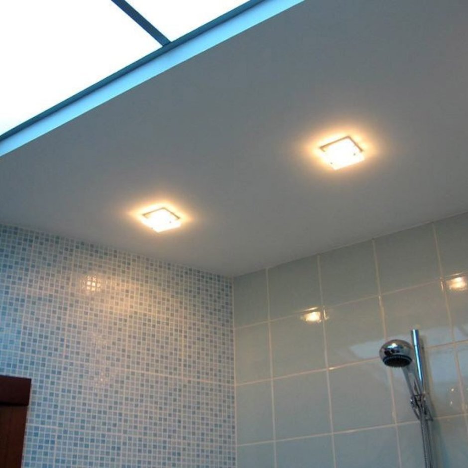 Светильники в ванную комнату на натяжной потолок