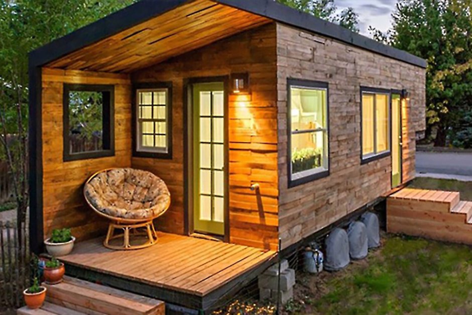Tiny House с односкатной крышей
