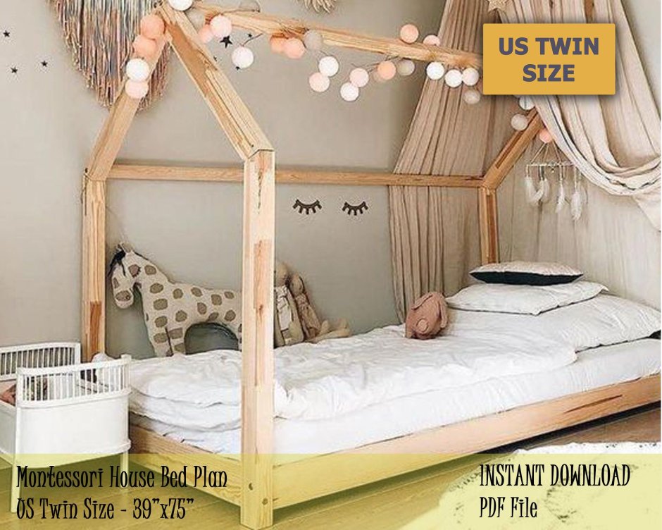 Twin House Bed frame Plans