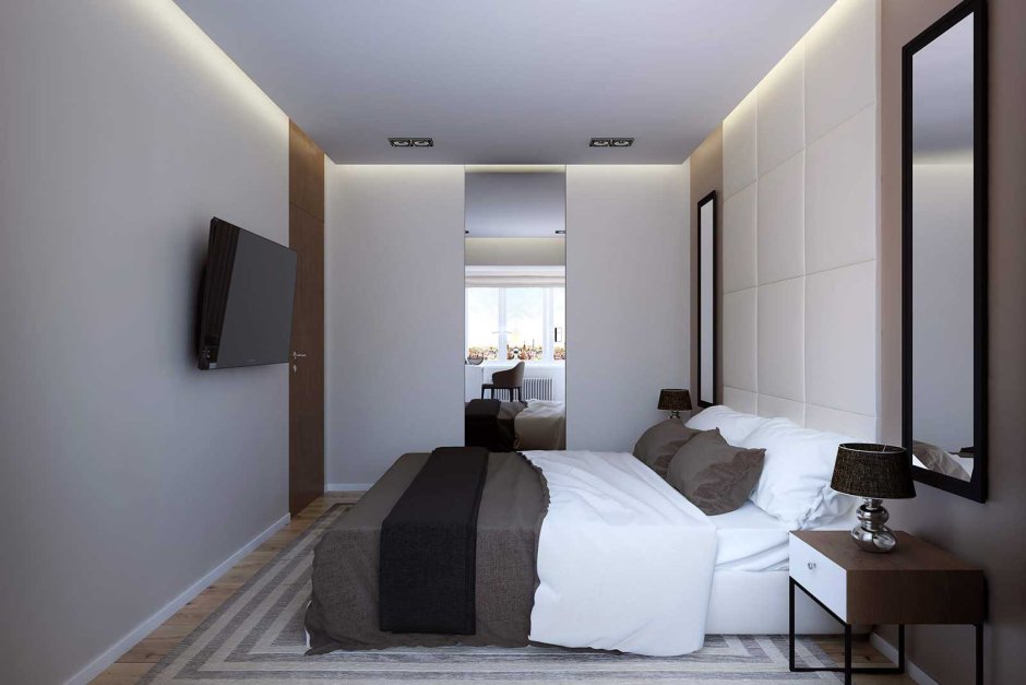 Спальня в минималистическом стиле 12 кв.м