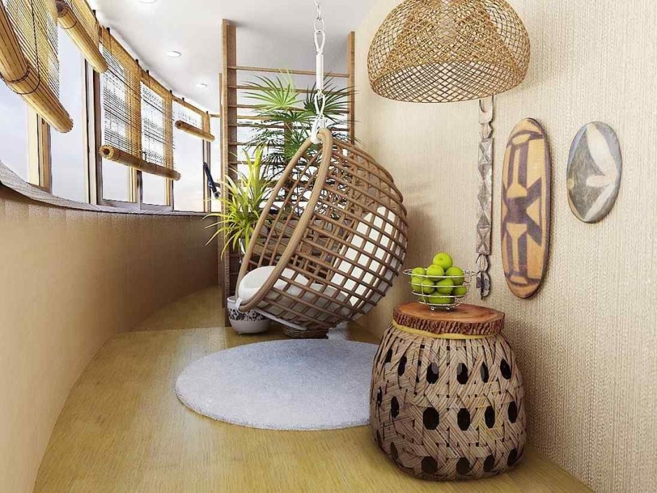Люстра Wicker Basket Ball Pendant Lamp