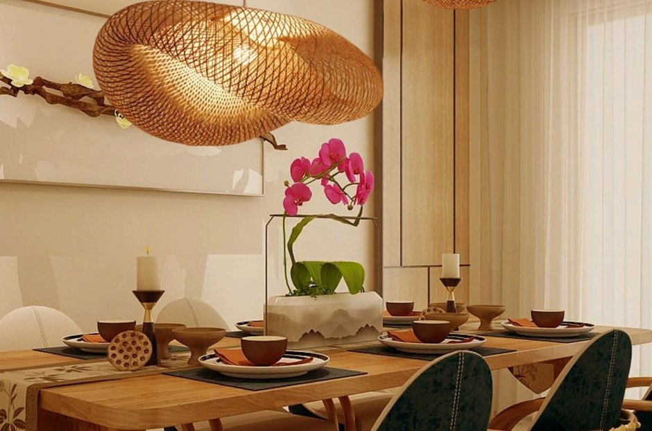 Светильник Chevron Rattan Shade