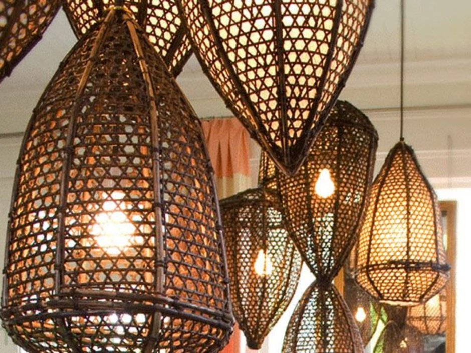 Hanging Rattan Lamp h700 / подвесной светильник из ротанга