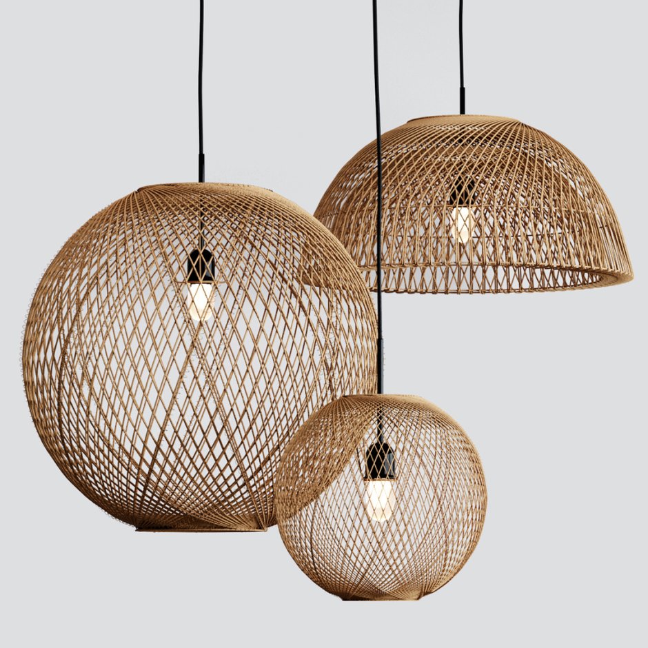 Подвесной светильник MW-Light ротанг 226016203