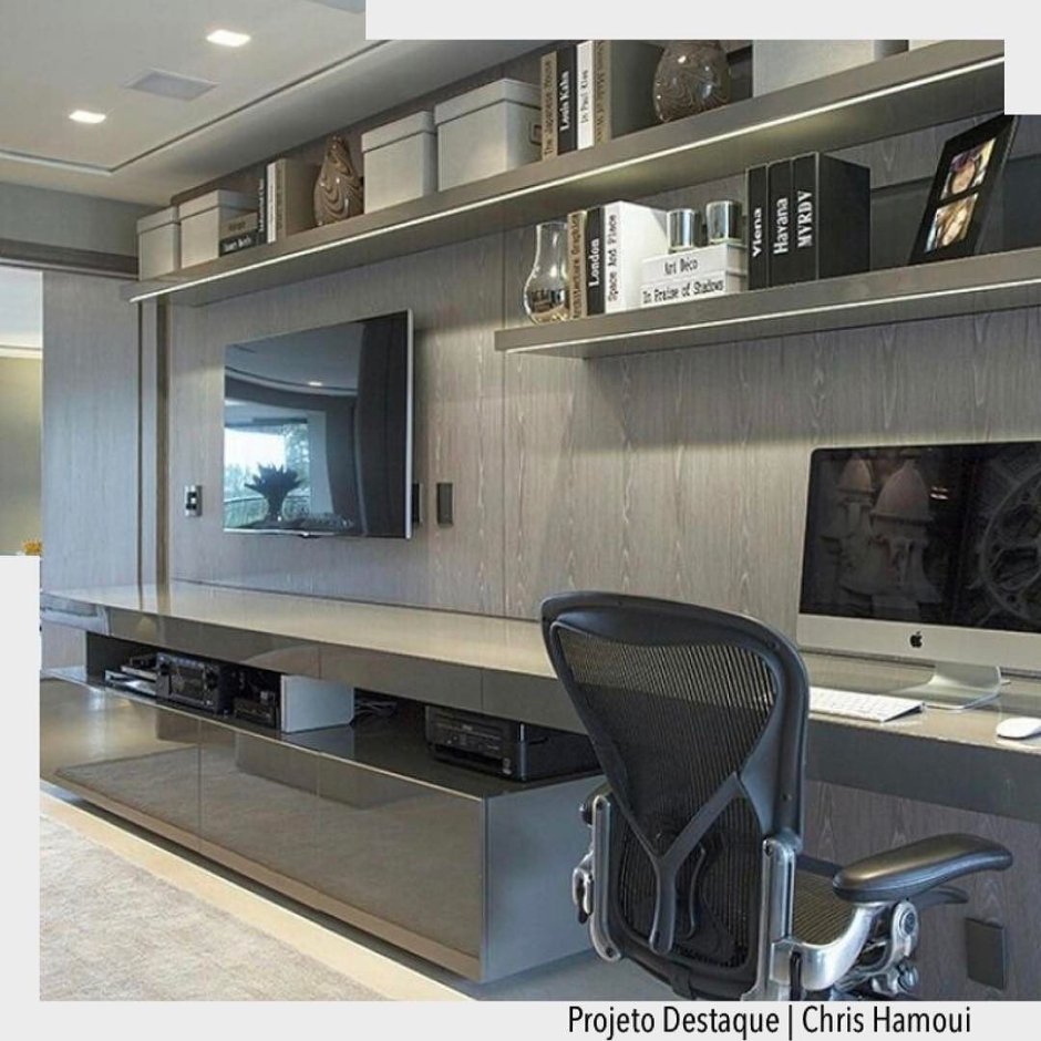 Стенка с рабочим столом в гостиную