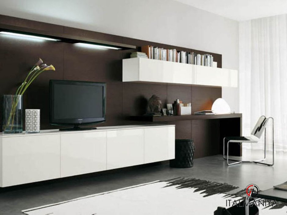 Стенка в гостиную с компьютерным столом