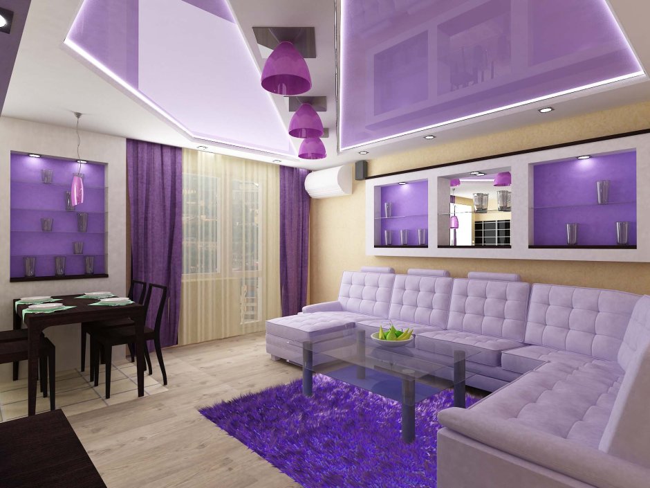Фиолетовый потолок