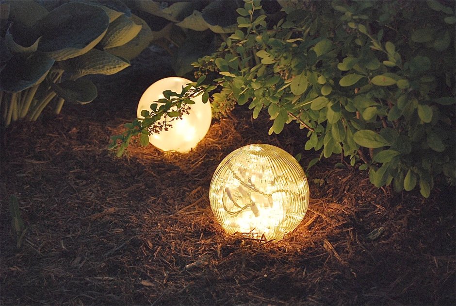 Светильники для сада в виде камня