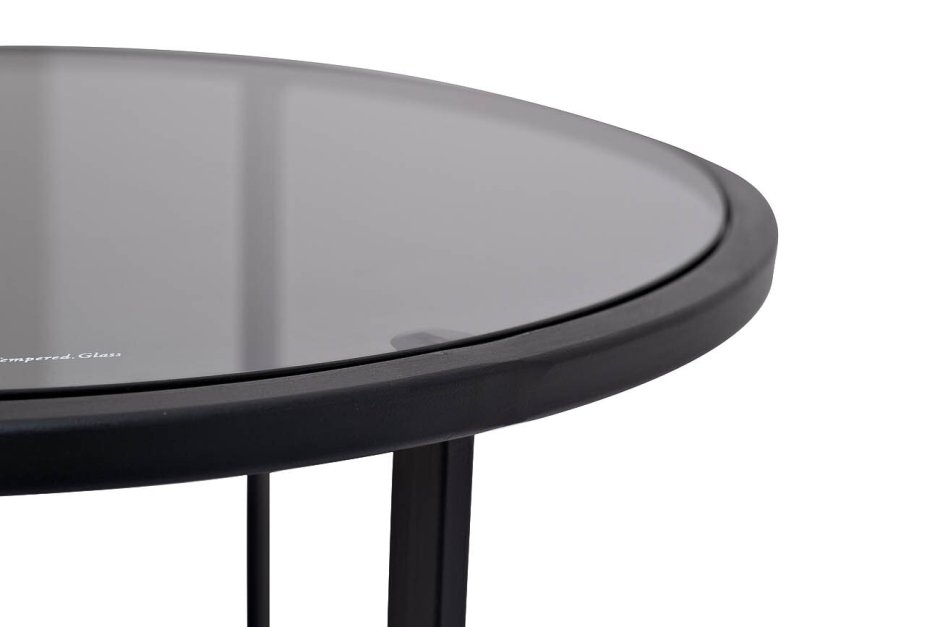 Стол журнальный слон (темное стекло) d45, h50 cm