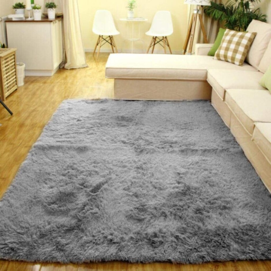 Пушистый ковер в интерьере