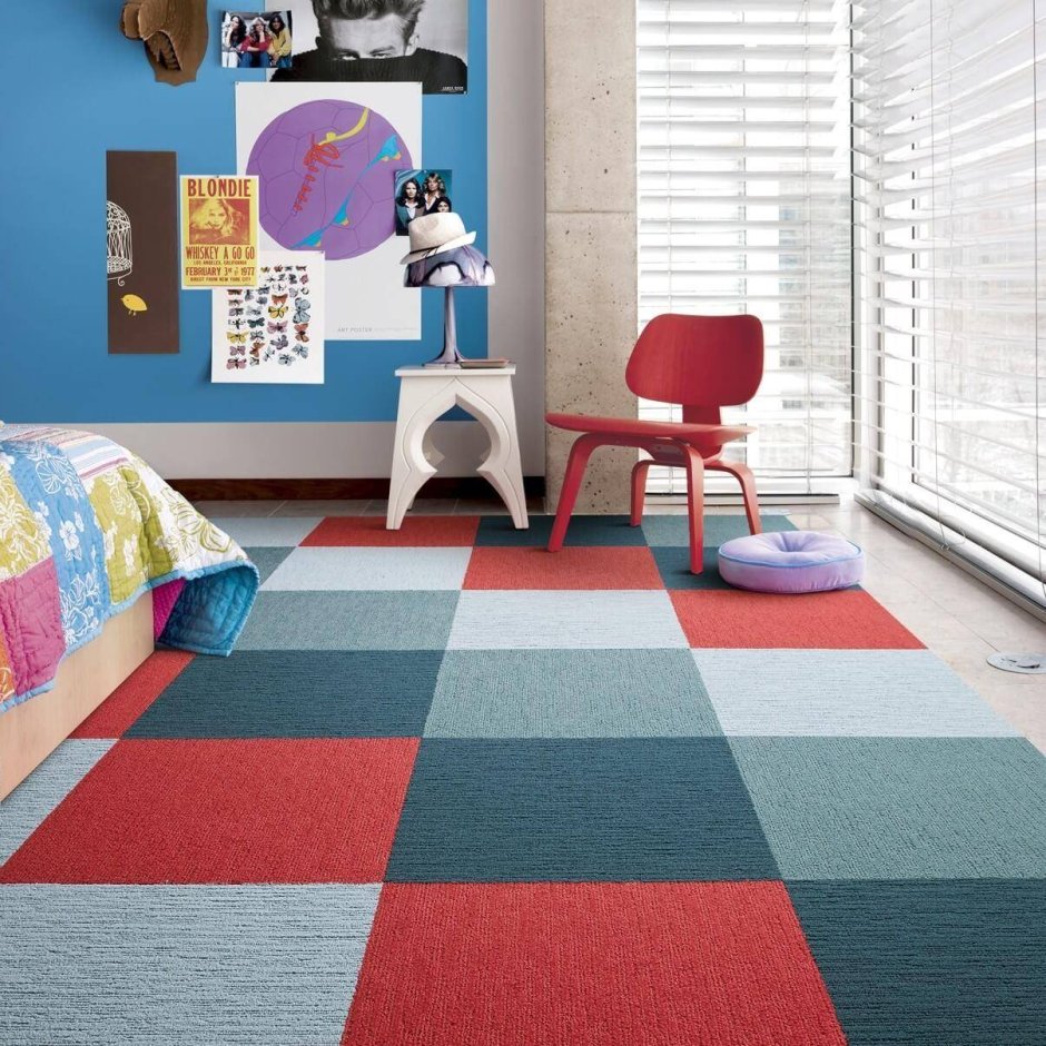 Ковровая плитка RUSCARPETTILES London в интерьере