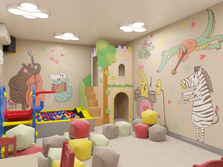 Детская игровая комната на 60 квадратов