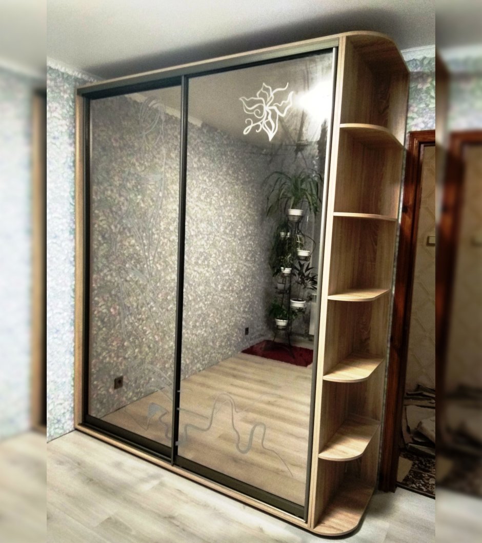 Шкаф купе с боковыми полками