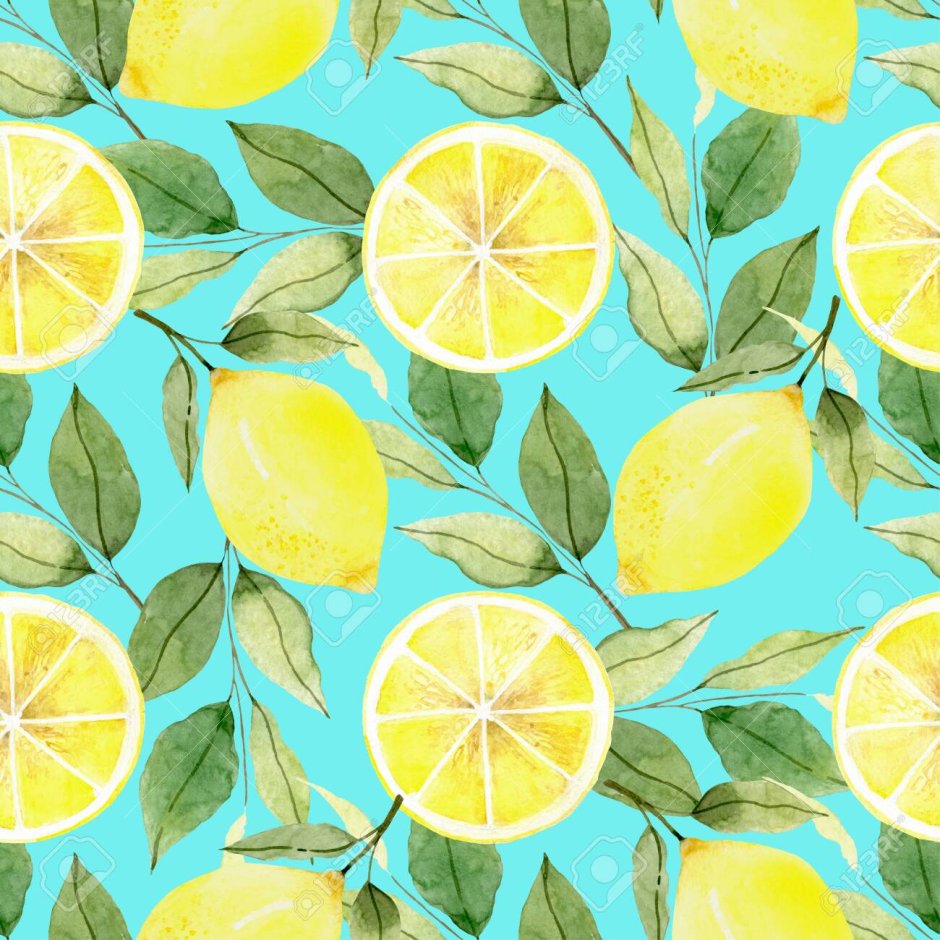 Итальянская плитка лимонами рисунок