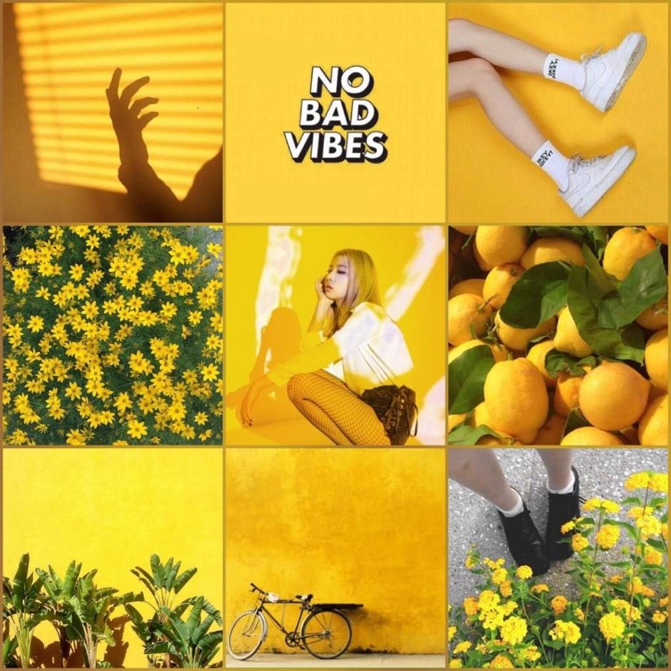 Мудборд в желтом цвете