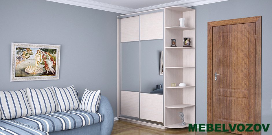 Шкаф купе с боковыми полками