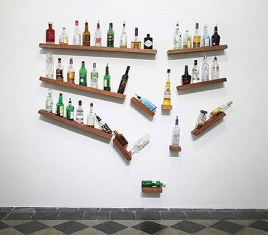 Полки для алкоголя на стену