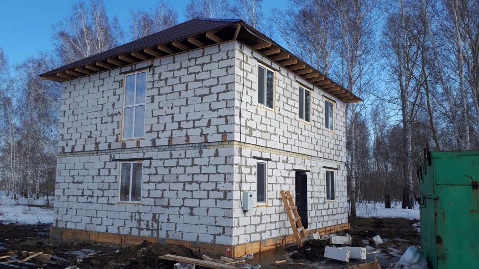 Строительство дачного дома из сибита