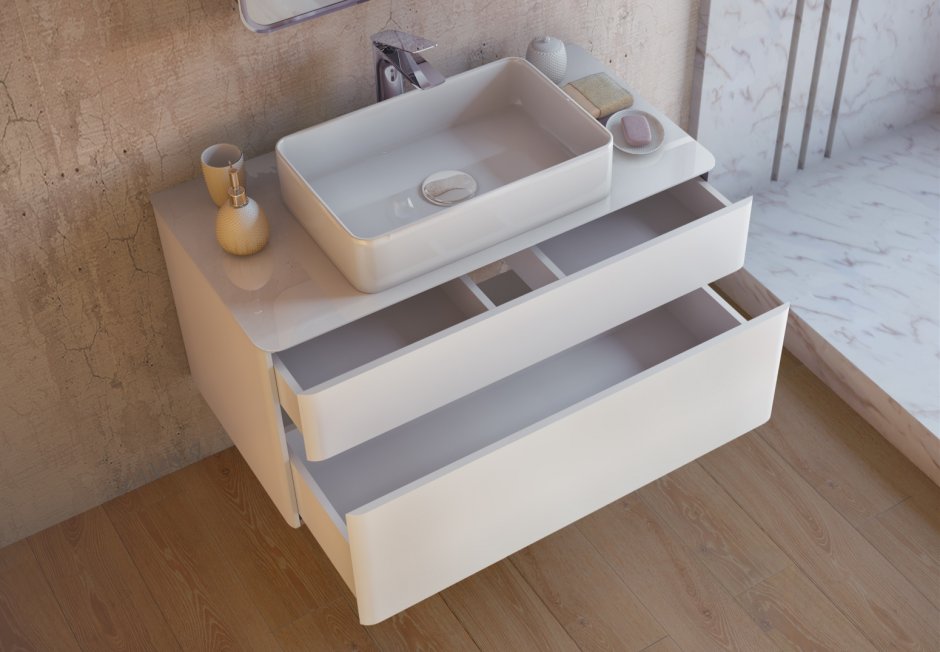 Тумба с раковиной Raval Pure 100 подвесная