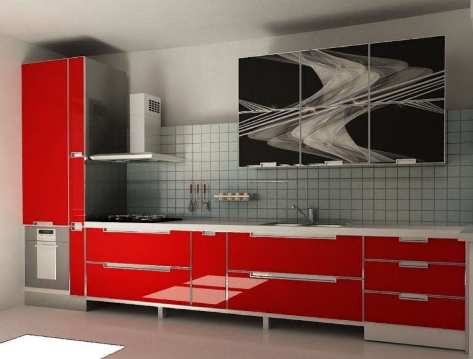 Стеклянные кухонные фасады