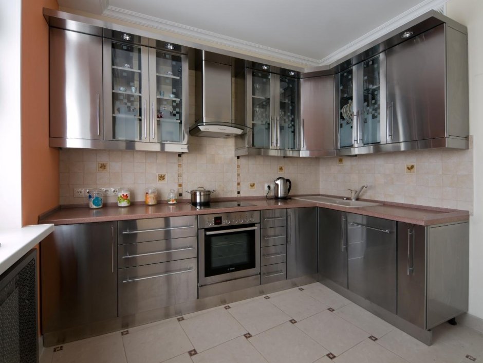 Стеклянные кухонные фасады