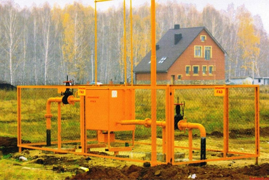 Схема газоснабжения котельной природным газом