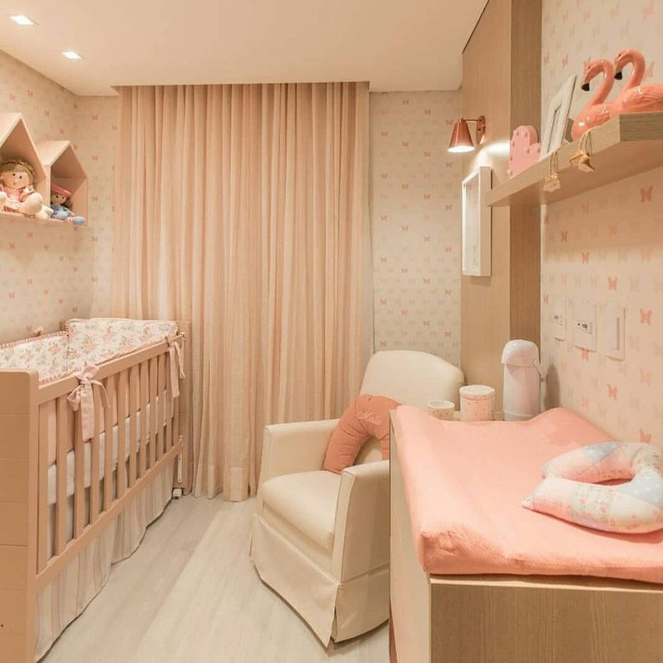 Персиковая комната для девочки