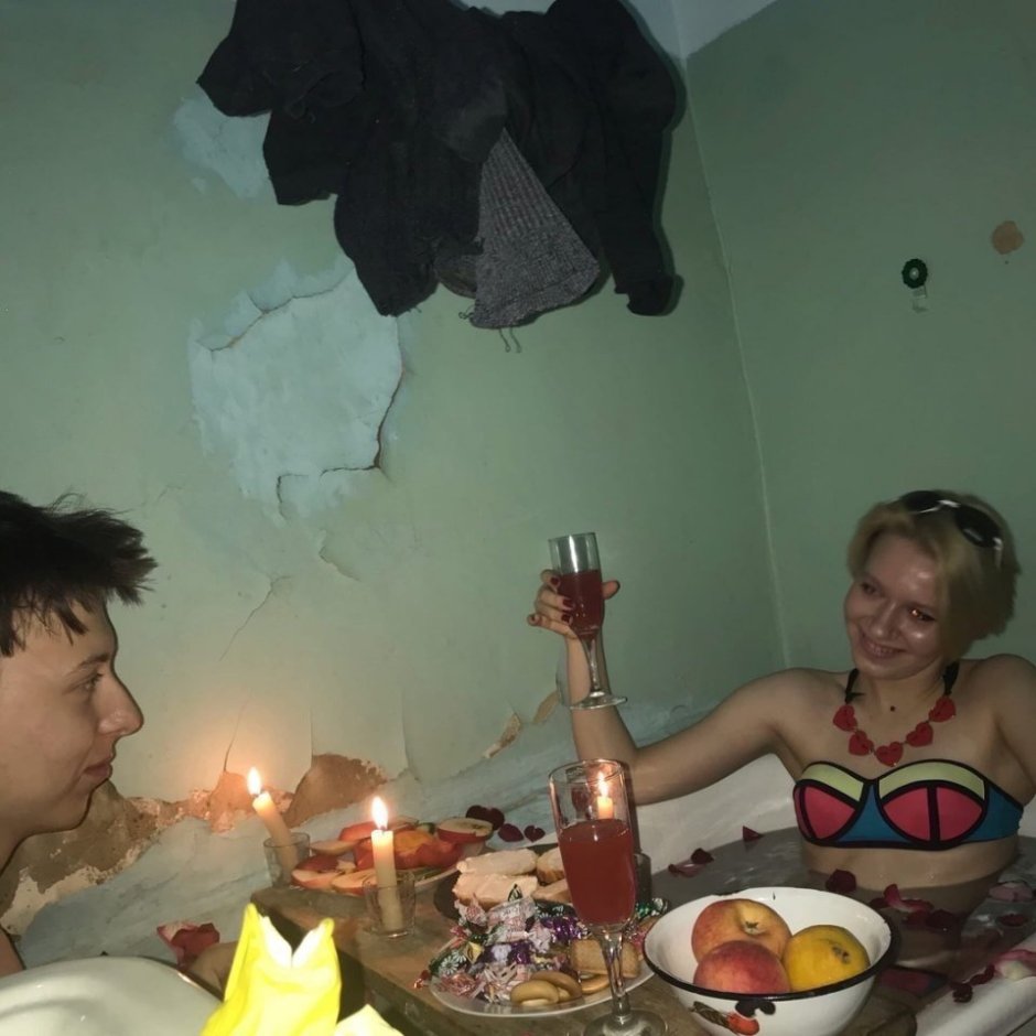 Романтика в ванне прикол