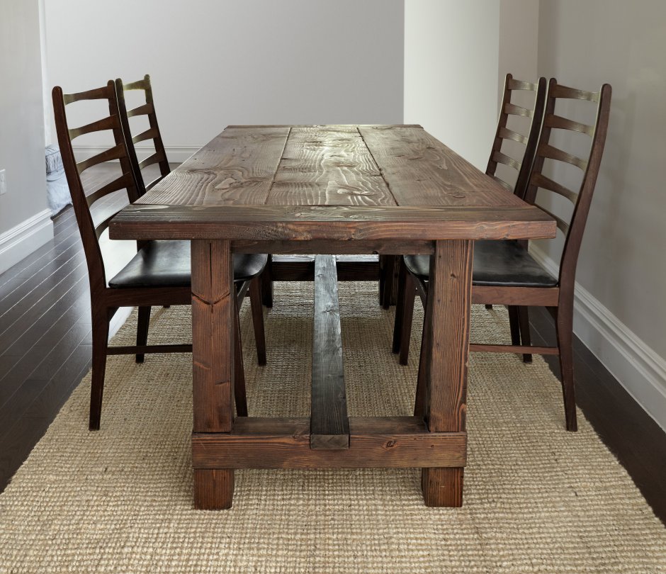 Деревянные столы и стулья для кухни