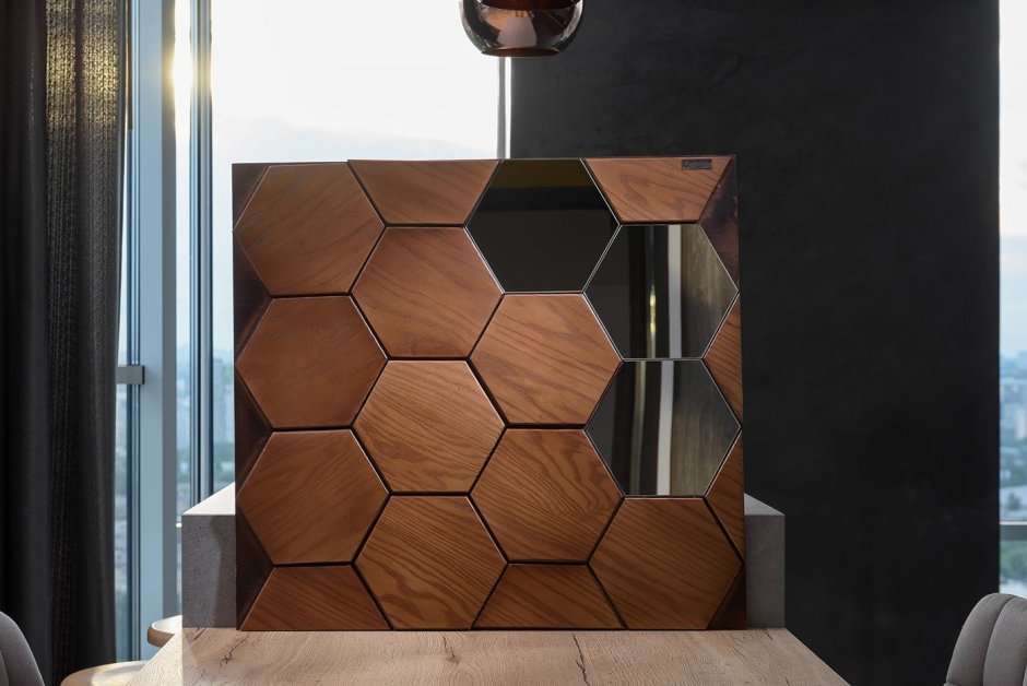 Деревянная панель Mosaic Honey Mirror