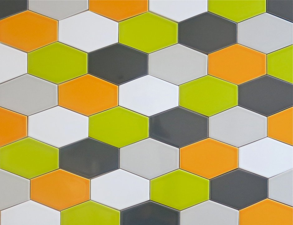Orange Hexagon плитка