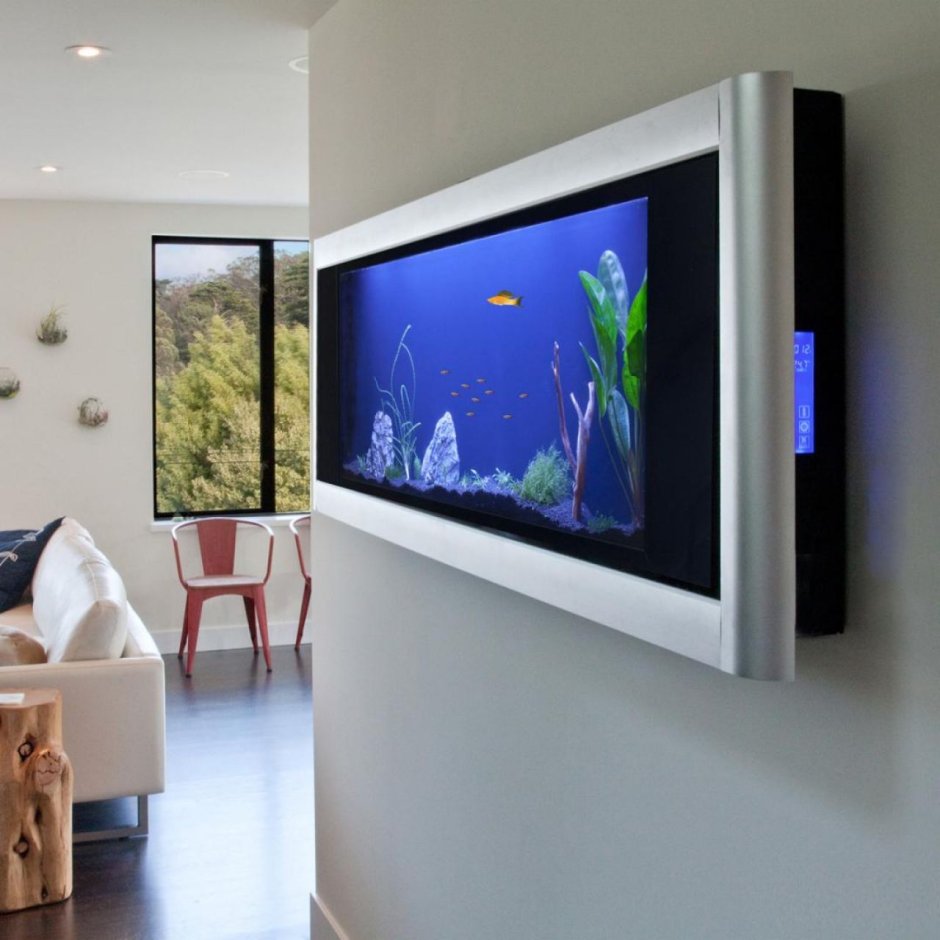 Настенный горизонтальный аквариум
