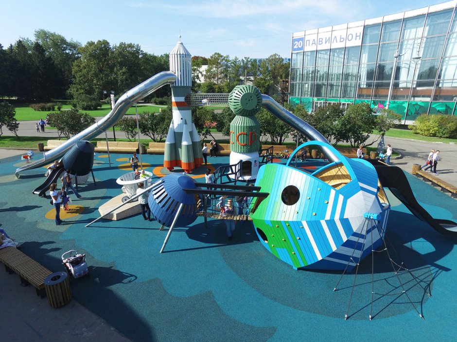 Детская площадка космос на ВДНХ