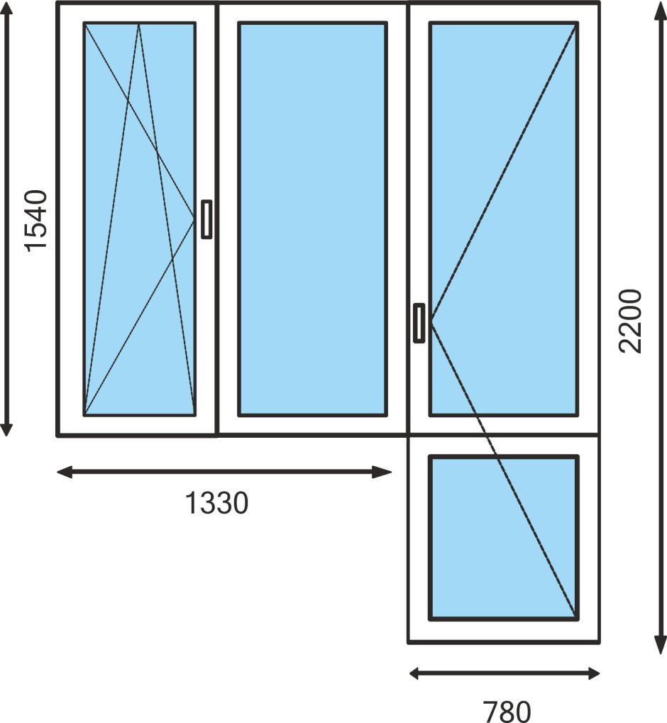 Размер окна на лоджии