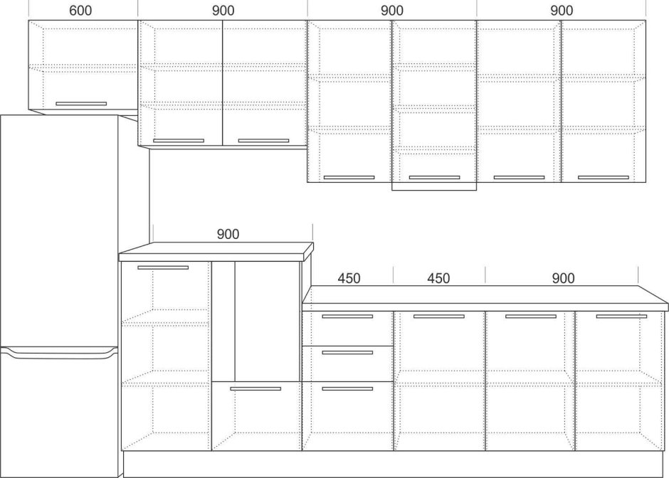 Высота верхних шкафчиков кухни стандарты